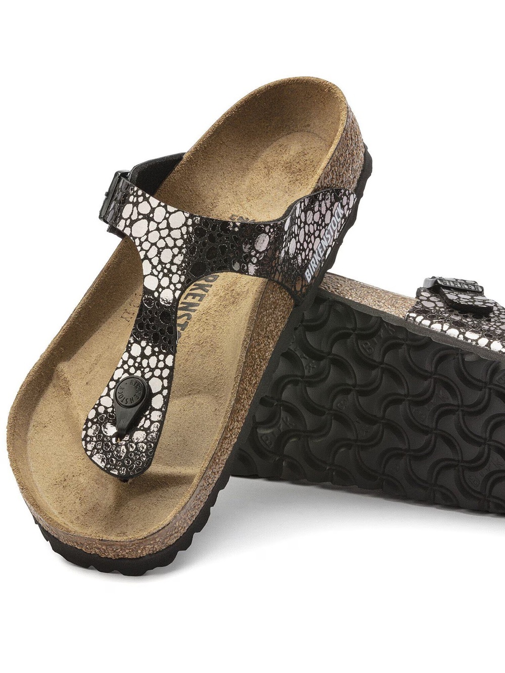 Birkenstock | Gizeh Thong Sandal | Metallic Stones Black | Size 38 / 7-7.5